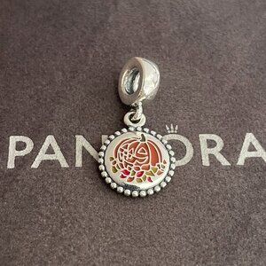 Pandora Halloween Pumpkin Dangle Charm